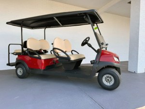 Red Club Car Tempo Limo Lithium Golf Cart for SALE